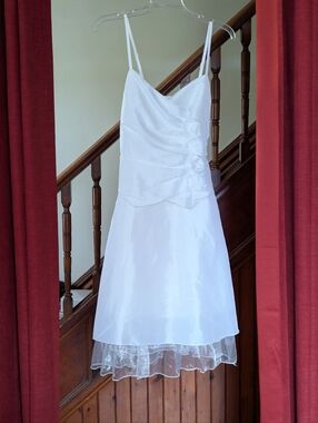 White Spaghetti-Strap Cocktail Dress NWT